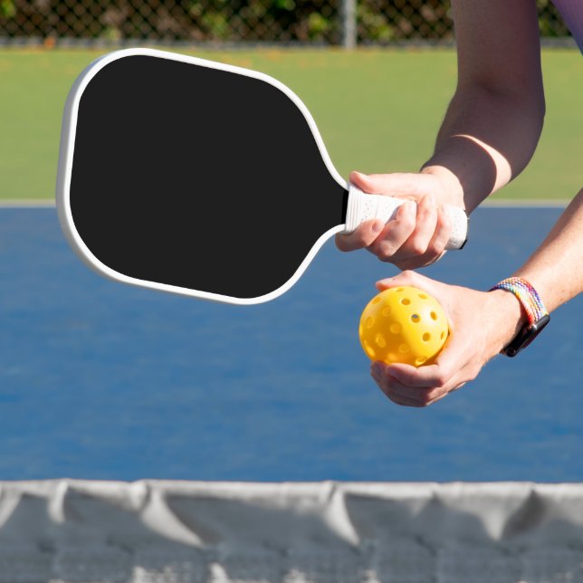 Minimalistisch Black Cat Silhouette Pickleball Schläger (InSitu)