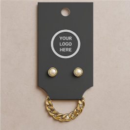 Minimalistisch Black Modern Juwelier Ohrring Displ Visitenkarten