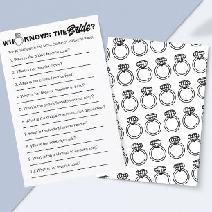 Minimalistisch Black & White, der das Bridal Game 