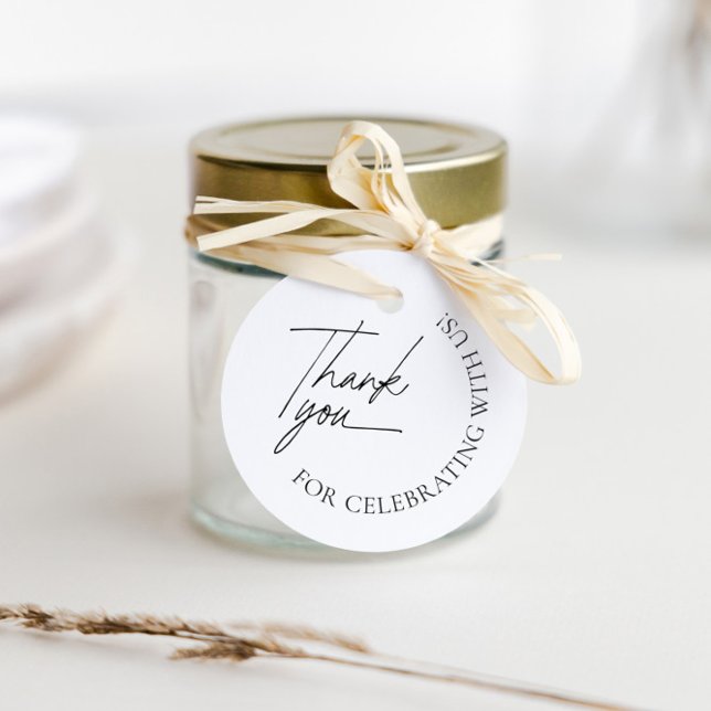 Minimalistisch Black & White Vielen Dank für Ihr I Geschenkanhänger (Von Creator hochgeladen)