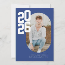 Minimalistisch Blue 2025 Foto Abschluss