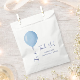 Minimalistisch Blue Balloon Boy 2. Geburtstag Geschenktütchen