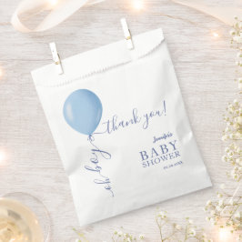 Minimalistisch Blue Balloon Oh Boy Baby Dusche Geschenktütchen