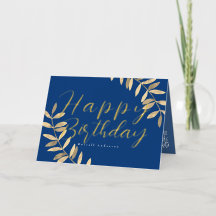 Minimalistisch Blue Birthday Card