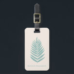 Minimalistisch Blue Botanical Personalisiert Stilv Gepäckanhänger<br><div class="desc">Minimalistisch Blue Botanical Personalisiert Stylish Gepäckanhänger</div>