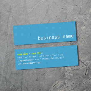 Minimalistisch Blue Business Card Mini Visitenkarte