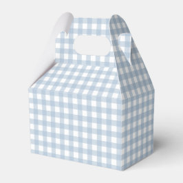 Minimalistisch Blue Gingham Kariert Pattern Geschenkschachtel