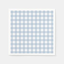 Minimalistisch Blue Gingham Kariert Pattern Serviette