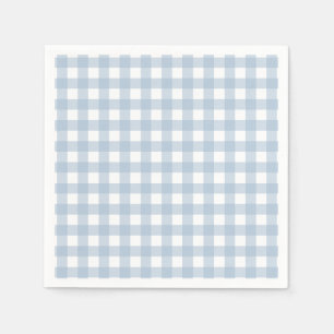 Minimalistisch Blue Gingham Kariert Pattern Serviette