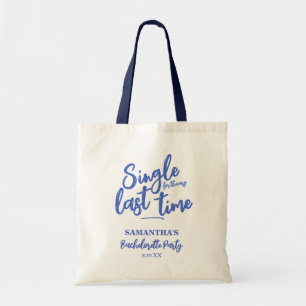 Minimalistisch Blue Junggeselinnen-Abschied Totbeu Tragetasche