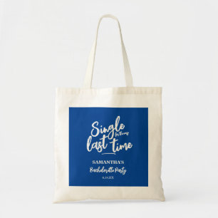Minimalistisch Blue Junggeselinnen-Abschied Totbeu Tragetasche