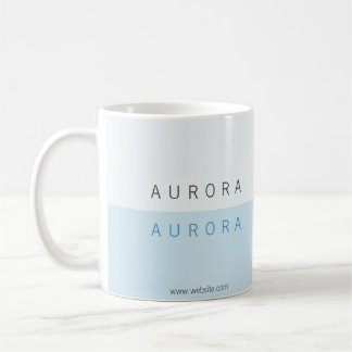 Minimalistisch Blue Two-Tone Kaffeetasse