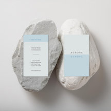 Minimalistisch Blue Two-Tone-Visitenkarte