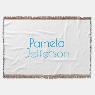 Minimalistisch Blue & White Beruflich Modern Name Decke