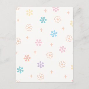 Minimalistisch blumenreich feiertagspostkarte