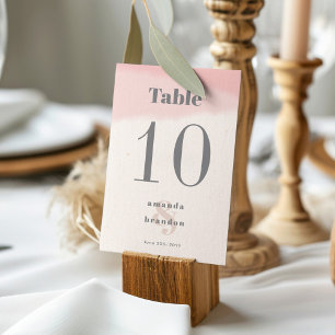 Minimalistisch Blush & Bloom Bold Script Hochzeit Tischnummer