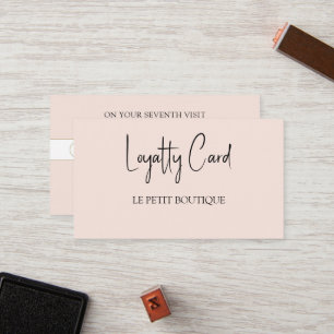 Minimalistisch Blush Pink Loyalitätskarte Treuekarte