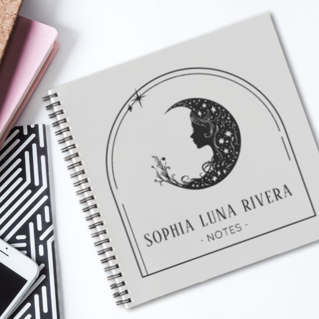Minimalistisch Boho Arch Celestial Crescent Moon Notizbuch (Minimalist Boho Arch Celestial Crescent Moon Notebook )