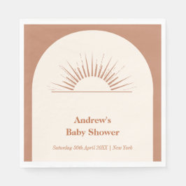 Minimalistisch Boho Arch Sunshine Baby Dusche Serviette