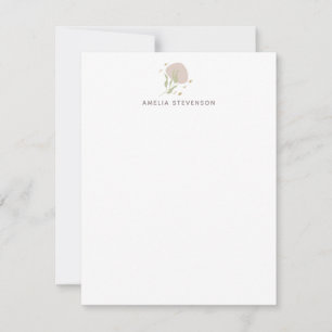 Minimalistisch Boho Ästhetik Einfache Personalisie Mitteilungskarte