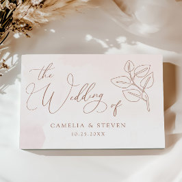 Minimalistisch Boho Botanische Hochzeit Gästebuch