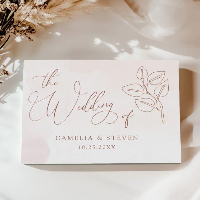 Minimalistisch Boho Botanische Hochzeit Gästebuch (Von Creator hochgeladen)