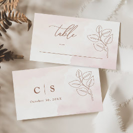 Minimalistisch Boho Botanische Hochzeit Platzkarte