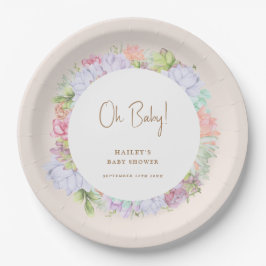 Minimalistisch Boho Cactus Desert Oh Babydusche Pappteller
