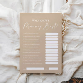 Minimalistisch Boho, der Mommy Best Game Card kenn