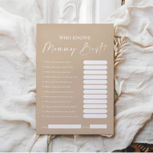 Minimalistisch Boho, der Mommy Best Game Card kenn