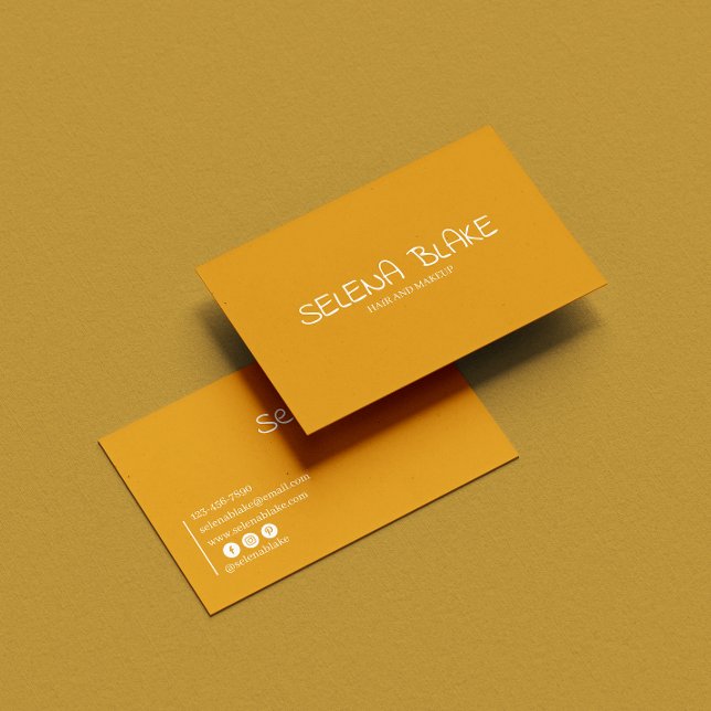Minimalistisch Boho Gold - Elegant und ästhetisch  Visitenkarte (Von Creator hochgeladen)