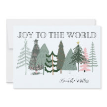 Minimalistisch Boho Joy to the World Holiday Card
