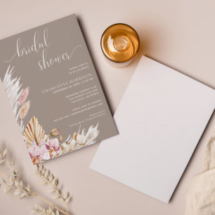 Minimalistisch Boho Pampas Grass BRAUTPARTY Einladung