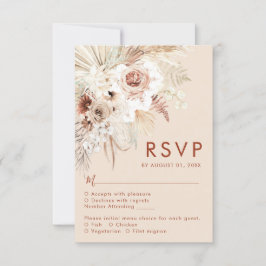 Minimalistisch Boho Pampas Grass RSVP-Karte RSVP Karte