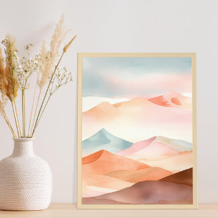 Minimalistisch Boho Pastel Sand Dune Desert Poster