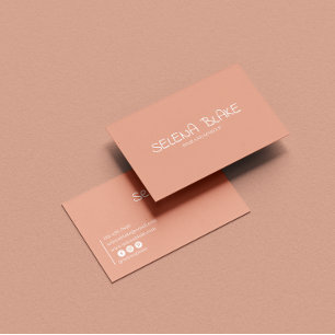 Minimalistisch Boho pink - elegant & ästhetisch Ch Visitenkarte