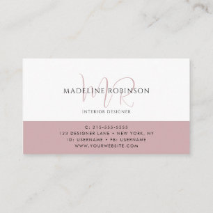 Minimalistisch Boho Pink Modern Visitenkarte