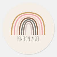 Minimalistisch Boho Rainbow Zeichne Personalisiert