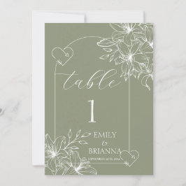 Minimalistisch Boho Sage Green Hochzeitssemble Tis