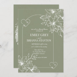 Minimalistisch Boho Sage Green Probe Dinner Einladung