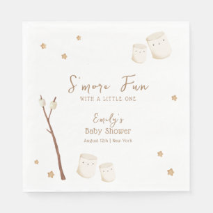 Minimalistisch Boho S'more Fun Stars Kinderdusche Serviette