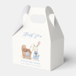 Minimalistisch Boho Stroller Rabbit Boy Babydusche Geschenkschachtel
