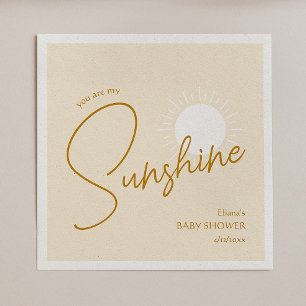 Minimalistisch Boho Sunshine Baby Dusche Napkins Serviette