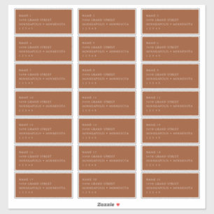 Minimalistisch Boho Terracotta Guest Address Label