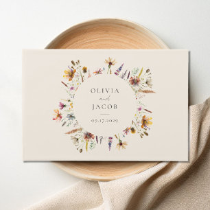 Minimalistisch Boho Wildblume Floral Wedding Gästebuch