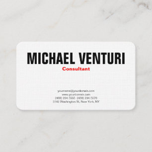 Minimalistisch Bold Professionell Schlicht Einfach Visitenkarte