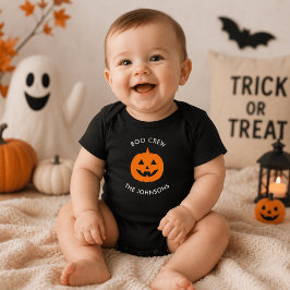 Minimalistisch Boo Crew Pumpkin - Personalisiert Baby Strampler