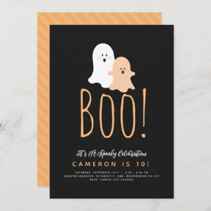 Minimalistisch Boo Niedlich Ghost Halloween Einlad Einladung