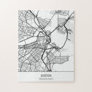 Minimalistisch Boston Massachusetts Puzzle