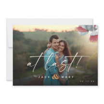 Minimalistisch Botanisch Save the Date mit Foto